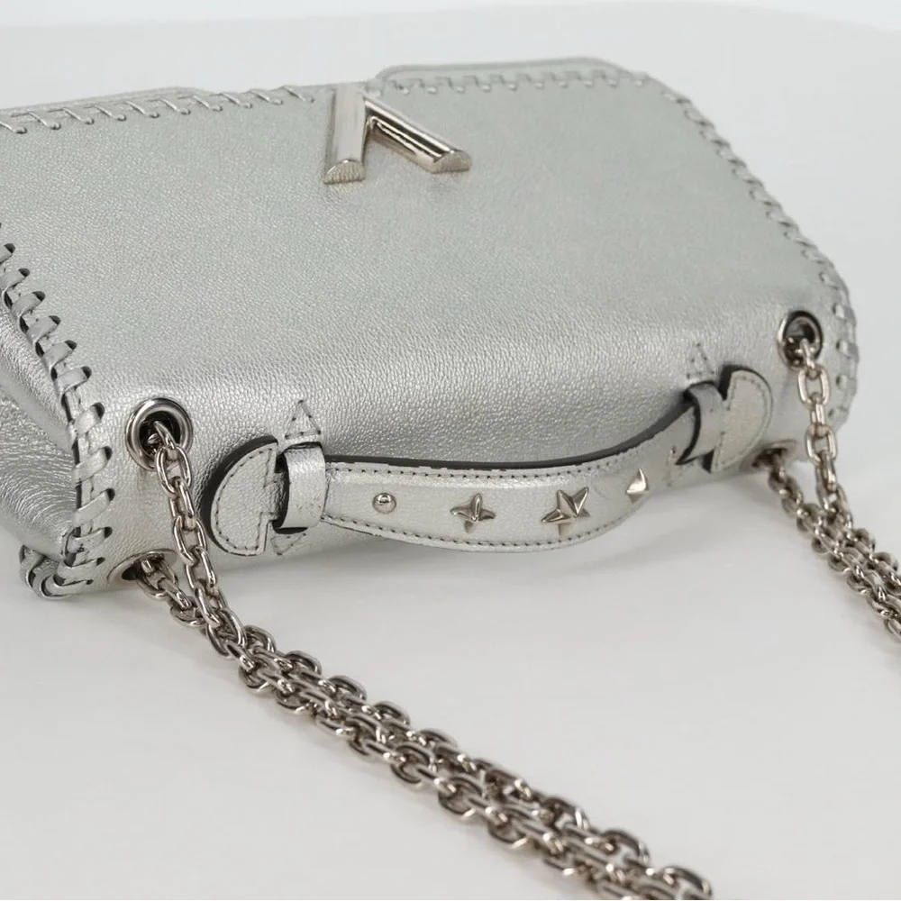 Louis Vuitton Cuir Plume Ecume Very Chain Bag Argent silver 3 way bag
